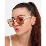 1PC Unisex Fashion Oversized Square Sunglasses Retro Big Frame Flat Top Sun Glasses Luxury Shades UV400 Protection Eyeglasses