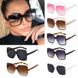1PC Unisex Fashion Oversized Square Sunglasses Retro Big Frame Flat Top Sun Glasses Luxury Shades UV400 Protection Eyeglasses