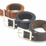2025 Square Pin Buckles Belts Men Silver Buckle Leather Belts for Jeans Retro Wild Belts for Men Waistbands Students Strap