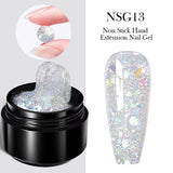 30Ml Glitter Pink Hard Jelly Nail Extension Gel Nail Polish Milky White Clear Color Soak off UV Construction Gel