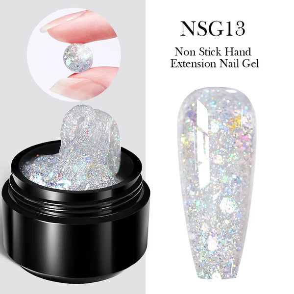 30Ml Glitter Pink Hard Jelly Nail Extension Gel Nail Polish Milky White Clear Color Soak off UV Construction Gel