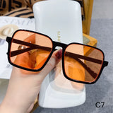 1PC Unisex Fashion Oversized Square Sunglasses Retro Big Frame Flat Top Sun Glasses Luxury Shades UV400 Protection Eyeglasses