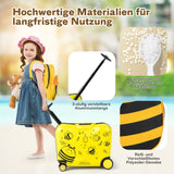 2Tlg Kinderkoffer + Rucksack 47 Cm Langer Aufsitzkoffer Und 30 Cm Breiter Rucksack Gelb