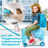 2Tlg Kinderkoffer + Rucksack 47 Cm Langer Aufsitzkoffer Und 30 Cm Breiter Rucksack 12