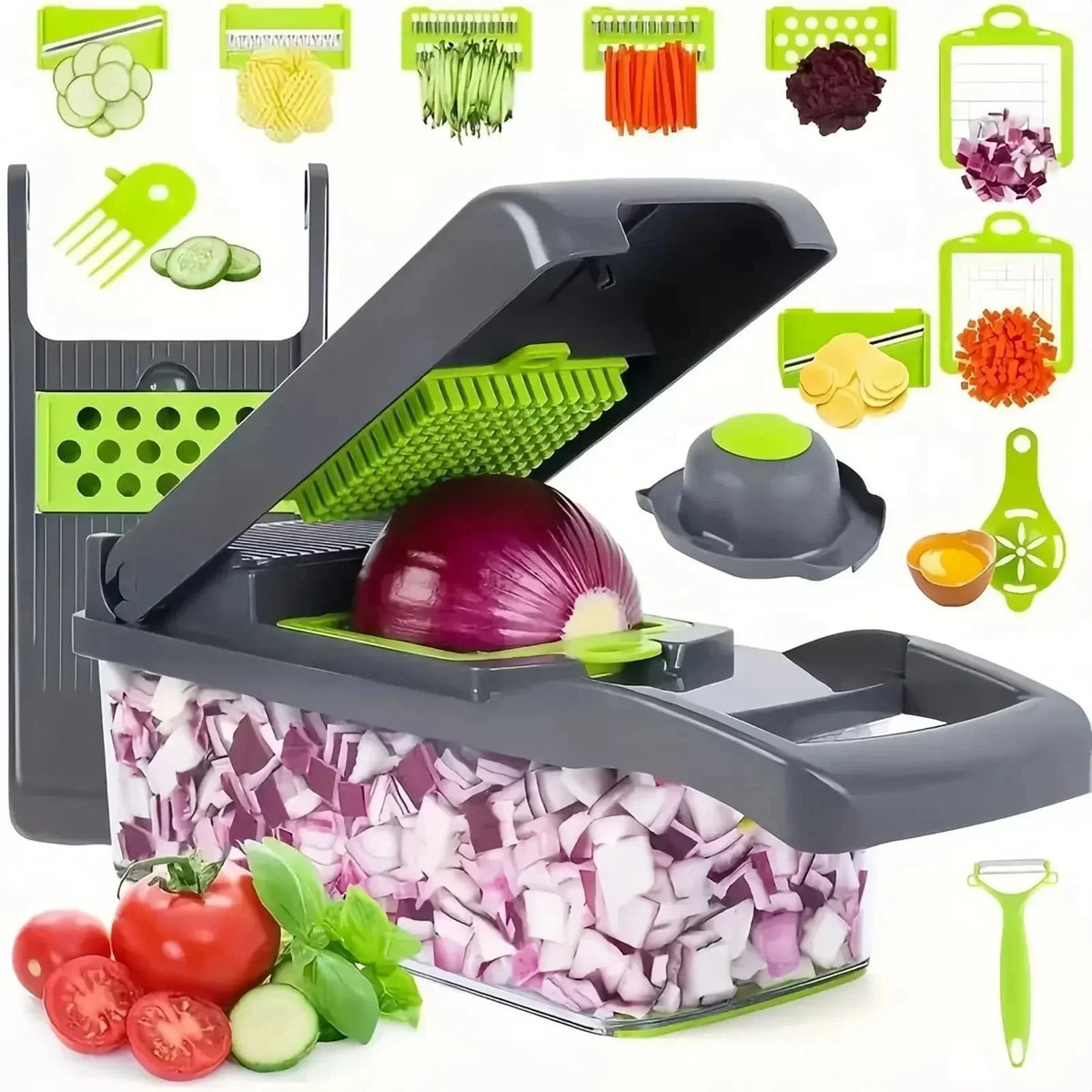 14/16 in 1 Multifunctional Vegetable Chopper Grate Food Handle Food Chopper Vegetable Slicer Dicer Cut Kitchen Items Cocina