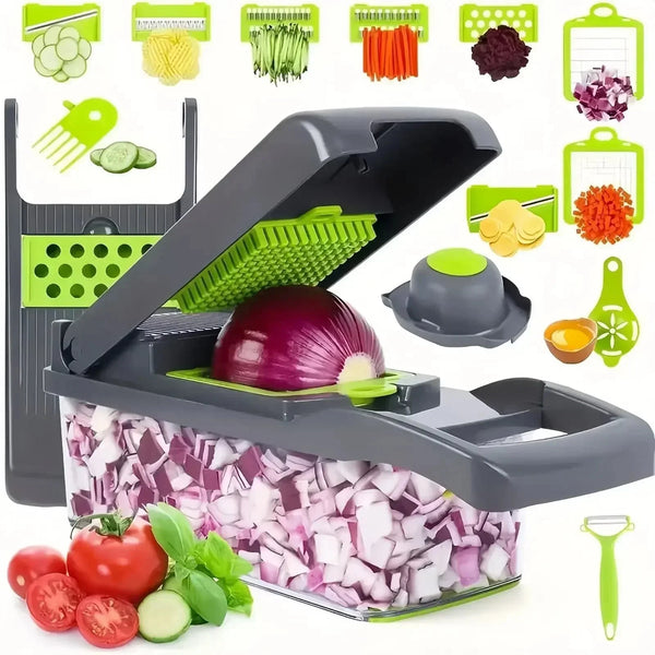 14/16 in 1 Multifunctional Vegetable Chopper Grate Food Handle Food Chopper Vegetable Slicer Dicer Cut Kitchen Items Cocina