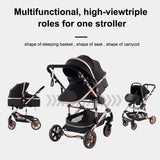 Baby Stroller 3 In1,Four Wheel Stroller,2 in 1 Baby Car,Lightweight Strollers,Mutifunction Strollers,Baby Carriage,Poussette